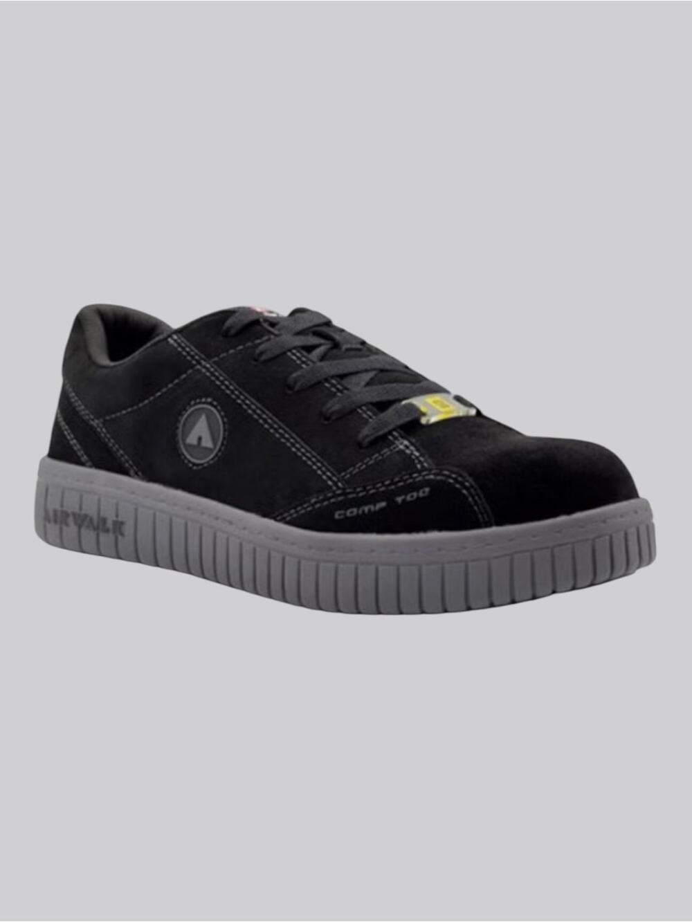 New Airwalk Camino SD Composite Toe Work Shoes Womens 8.5 Black Suede Sneaker
